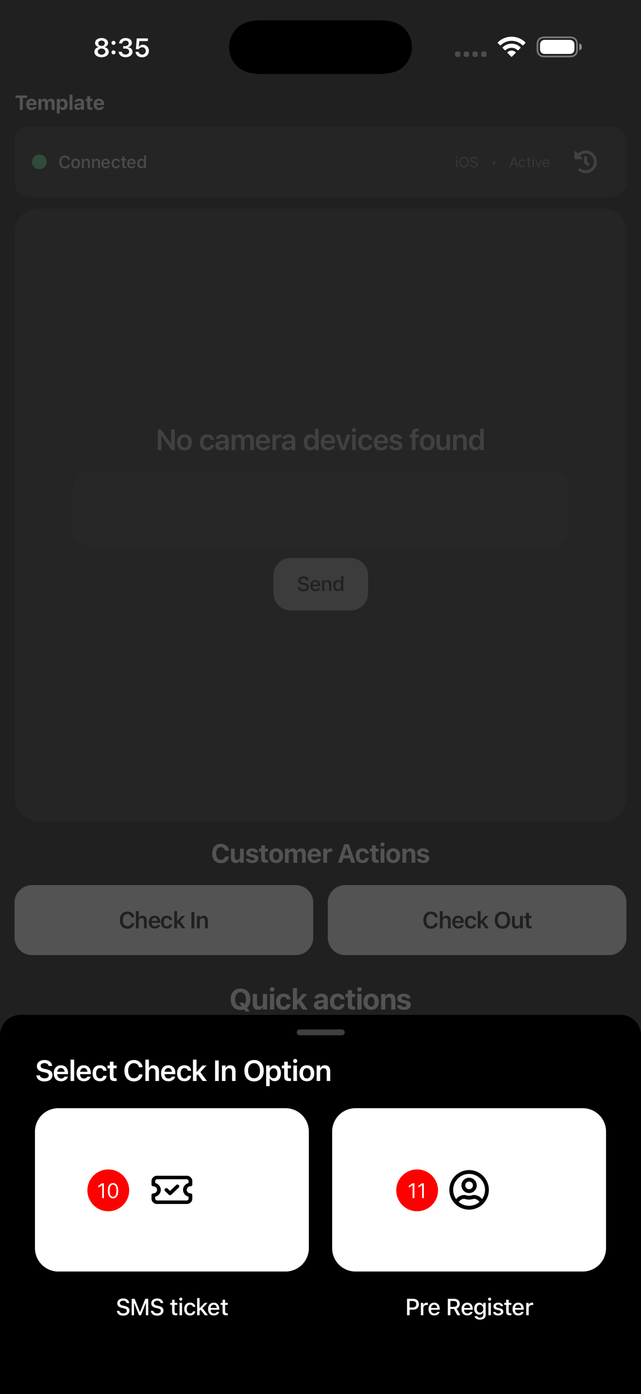 Staff App — check out